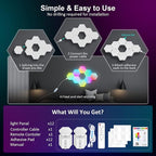 OJQ 12 Pack Hexagon Lights Wall RGB Panel - Image 7