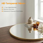 OLIXIS 20 Inch Gold Round Bathroom Wall Mirror, Round Bathroom Mirrors - Image 4