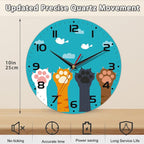 Cute Cat Paw Wall Clock - Image 2