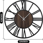 LEIKE Extra Large Wall Clocks, Silent Little Ticking, Battery Operated Vintage - Image 4