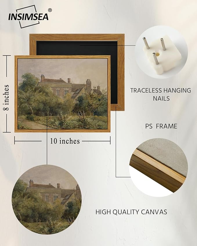 InSimSea Framed Canvas Wall Art Vintage Decor, Home Decor Classical Scenery - Image 4