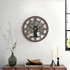 Micasso Wall Clocks Battery Operated: 15Inch Farmhouse Tree of Life Metal - Image 6