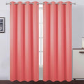 LEMOMO Blackout Curtains 66 x 84 inch/Coral Curtains Set of 2 Panels/Thermal by Lemomo