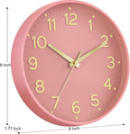 Roymnie Silent Wall Clocks Battery Operated 8 Inch-Modern Non Ticking Analog - Image 3