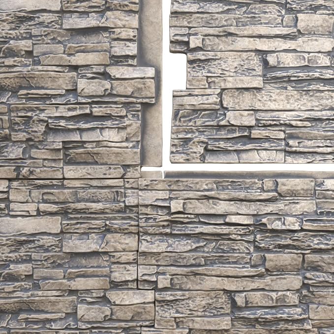 EverStone Canyon Ridge Faux Stone Panel, 45 3/4"W x 24 1/2"H x 1 1/4"D - Image 9