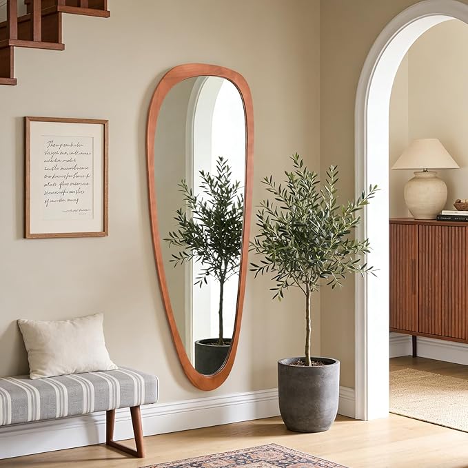 WallBeyond Asymmetrical Mirror, Irregular Mirror Full Length, Boho Wall Mirrors - Image 2