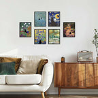 Hamduker Funny Black Cat Wall Art, Monet Art Water Lily Cat Wall Art Decor - Image 7