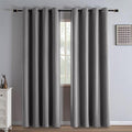 IGEMAEVE Light Grey Blackout Curtains 84 Inch Length 2 Panels Set, Grommet by IGEMAEVE