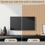 8-Pack 3D Slat Wall Panels — Soundproof Faux Wood Wall Panels - Image 3