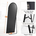 Sweetcrispy 65"x24" Arched Full Length Mirror, Leaning or Standing Full Body - Image 5