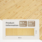 OUZUGIE 2 Pack 96x24 Inch Natural Bamboo Wall Panel – Natural Pole Wrap Paneling - Image 2