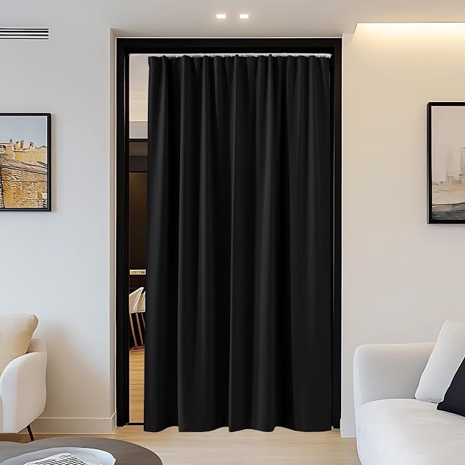 NICETOWN Doorway Curtain & Track Set, Thermal Insulated Temporary Door - Image 8