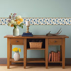 Blue Floral Wall Border 196x4 Inch Peel and Stick Vintage Flower Wallpaper - Image 6