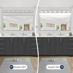 SineRise LED Modern Bathroom Vanity Light Fixtures, Brushed Nickel Modern - Image 6