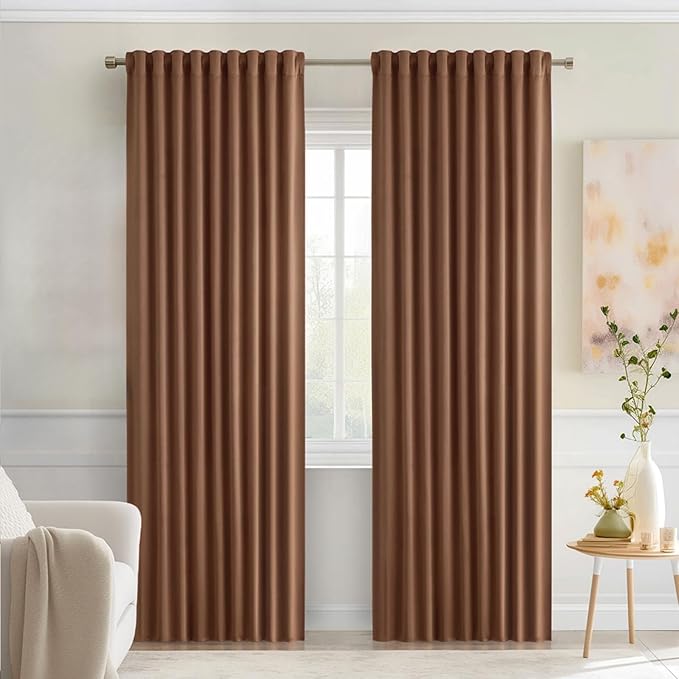 MIULEE Back Tab Blackout Curtains 84 Inch Length 2 Panels Set by MIULEE
