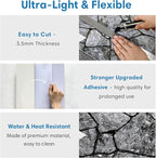 COMSTICKC 3D Faux Stone Wall Panel Peel and Stick Wall Tiles, Ultra-Light Thin - Image 4