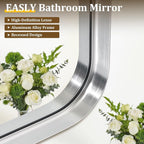 30"x 30" Silver Bathroom Mirror - Image 6