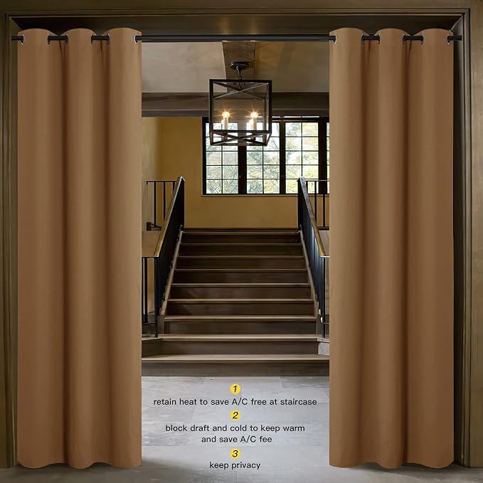 NICETOWN Closet Curtain for Bedroom Door, Faux Folding Accordion Doors - Image 2