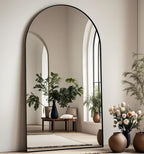 Prywot Arched Full Length Mirror, Modern Full Body Mirrors - Image 2