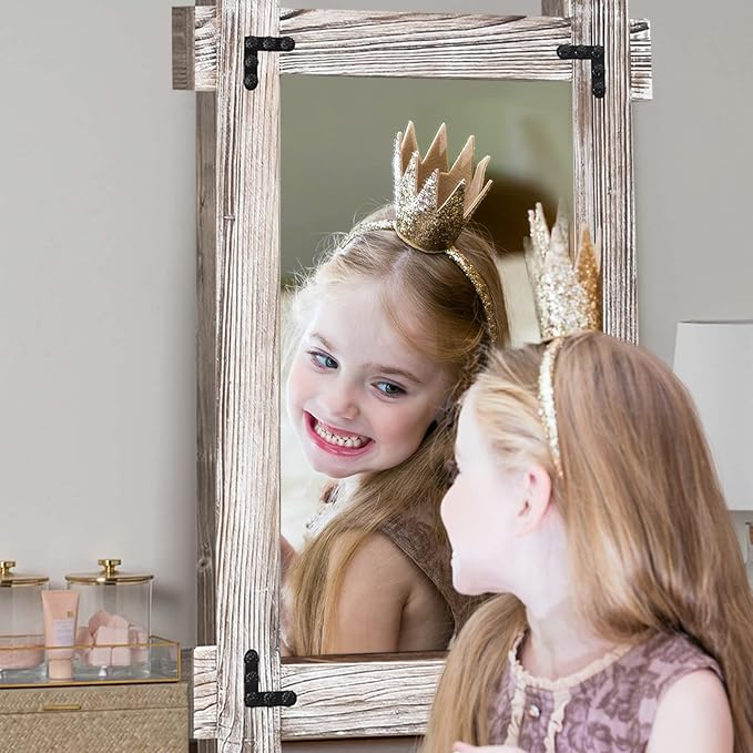 MeMoreCool White Farmhouse Bathroom Mirror, 30x20 Inch White Wood Framed Wall - Image 6