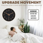Silent Wall Clock 12 Inch Non-Ticking Wall Clocks Battery Operated - Image 6