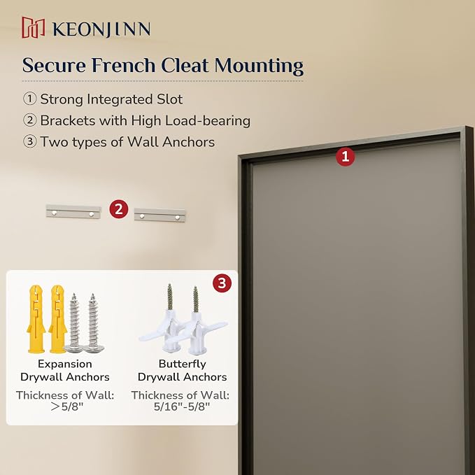 Keonjinn 30" x 36" Black Bathroom Vanity Mirror, Brushed Black Mirrors - Image 8