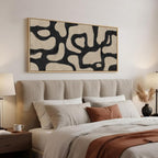 Framed Neutral Horizontal Abstract Wall Art - Image 2