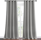 NICETOWN Silver Grey Room Darkening Curtain Panels 108" Long - Image 2