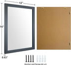 BOMINICA Rectangular Wall Mirror Framed Decorative Mirror 12” x 16” - Image 6
