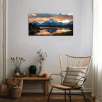 Sunset Mountain Wall Art for Living Room Nature Grand Teton Landscape Canvas - Image 3