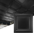 Art3d 48-Pack PVC Drop Ceiling Tiles, 2ft x 2ft, Deep Black by Art3d