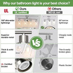4-Light Bathroom Light Fixtures, Brushed Nickel Modern Vanity Lights Over Mirror - Image 2