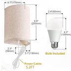 AVV Wall Sconces Set of Two, Wall Lamp Plug in - Image 6