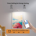 Picture Light with Remote - 16in White Rechargeable Battery Wall Light - Image 5