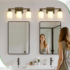 DORESshop 17 Inch Bathroom Light Fixtures, 3-Light Black Bathroom Vanity Light - Image 7