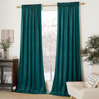 NICETOWN Thick Teal Velvet Curtains - Image 6
