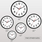 AKCISOT 18 Inch Wall Clock Large Silent Non-Ticking Wall Clocks Battery Operated - Image 3