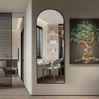 Rowjut Floor Mirror Arched Mirror Full Length 56"X20" Full Length Mirror can be - Image 8