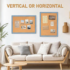 DOLLAR BOSS Cork Boards for Walls, 36 X 24 Inches Bulletin Board Decorative - Image 5
