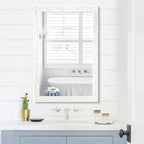 Tanmicoshomy White Shell Framed Rectangular Wall Mirrors - Image 2