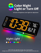 MASHI Digital Wall Clock, Auto-Dimming Wall Clock - Image 3