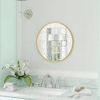 Gold Circle Wall Mirror 24 Inch Round Wall Mirror - Image 2