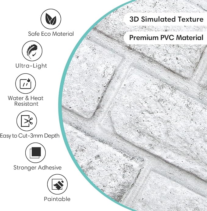 Commomy 3D Brick Peel and Stick - Image 3