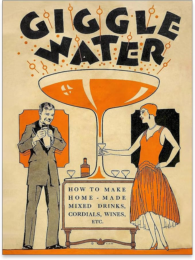 noxozoqm Funny Cocktail Wall Art Vintage Trendy Bar Cart Decor Martini Wine by Unknown