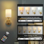 Battery Operated Wall Sconce Set of Two, Wireless Rechargeable Wall Light - Image 5