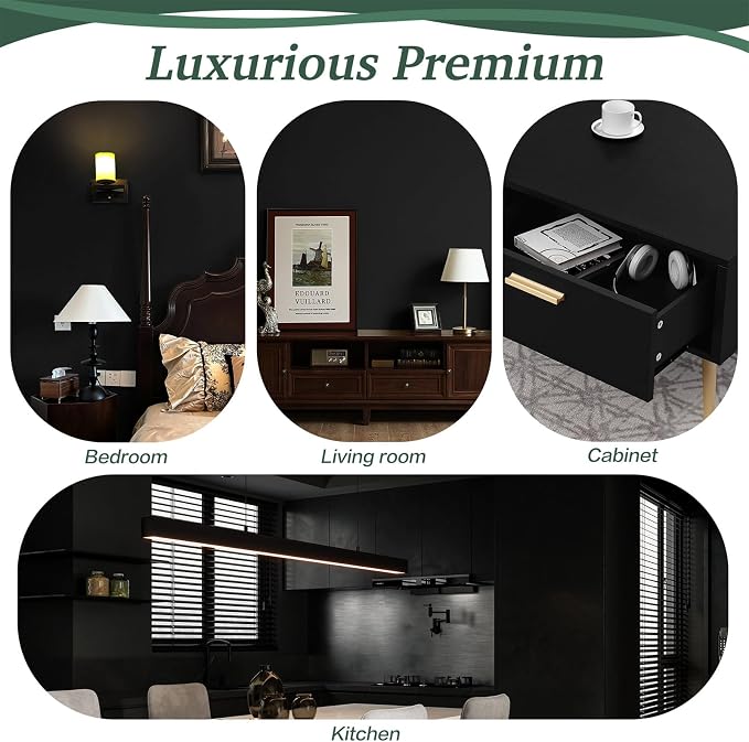 Dimoon 17.7''x236'' Peel and Stick Wallpaper Black Contact Paper - Image 6