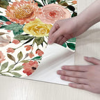 JiffDiff Floral Wallpaper Peel and Stick Removable Contact Paper Peony Roses - Image 7