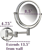 JERDON Wall-Mounted Vanity Mirror - Image 3