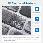 COMSTICKC 3D Gray Brick Wall Panels, Peel and Stick Brick Tiles, Small Size - Image 3