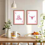 Pink Western Wall Art, How Lucky are We Wall Decor Picture Southwestern Cowgirl - Image 7